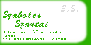 szabolcs szantai business card